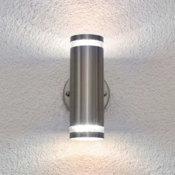 Tiberius Aplique De Pared Exterior Steel - Lindby -Iluminación Tienda De Ventas 42510965026263