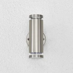 Tiberius Aplique De Pared Exterior Steel - Lindby -Iluminación Tienda De Ventas 42510965026264