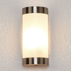 Alvin Aplique De Pared Exterior Steel/Opal - Lindby -Iluminación Tienda De Ventas 42510965050853