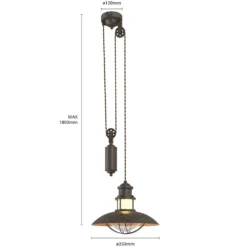 Louisanne Adjustable Lámpara Colgante Brown - Lindby -Iluminación Tienda De Ventas 42510965241616