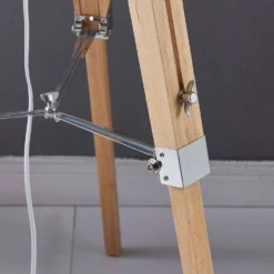 Katie Lámpara De Pie White/Wood - Lindby -Iluminación Tienda De Ventas 42510965250144