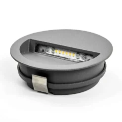 Loya Round Exterior Luz De Pared Empotrada Dark Grey - Lucande 8 Loya Round Exterior Luz De Pared Empotrada Dark Grey - Lucande -Iluminación Tienda De Ventas 42510965260663