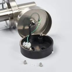 Djori Aplique De Pared Exterior Steel - Lindby -Iluminación Tienda De Ventas 42510965287186