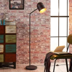 Morik Lámpara De Pie Black/Gold - Lindby -Iluminación Tienda De Ventas 42510965322583