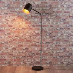 Morik Lámpara De Pie Black/Gold - Lindby -Iluminación Tienda De Ventas 42510965322584