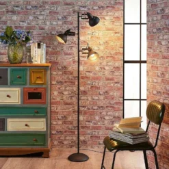 Lilly Lámpara De Pie Black/Gold - Lindby -Iluminación Tienda De Ventas 42510965326784