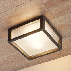 Aurelien Square Aplique Exterior IP54 Dark Grey - Lucande -Iluminación Tienda De Ventas 42510965379253