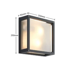 Aurelien Square Aplique Exterior IP54 Dark Grey - Lucande -Iluminación Tienda De Ventas 42510965379255