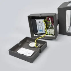 Chaja Udendørs Aplique De Pared W/SensorDark Grey/Clear - Lucande -Iluminación Tienda De Ventas 42510965389466