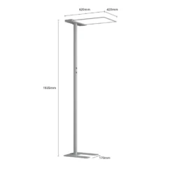 Esmael Lámpara De Pie Alu/White - Lucande -Iluminación Tienda De Ventas 42510965398996