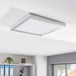 Solvie LED Lámpara De Techo Square Plata/Blanco - Arcchio 10 Solvie LED Lámpara De Techo Square Plata/Blanco - Arcchio -Iluminación Tienda De Ventas 42510965460575