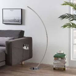 Amaro Lámpara De Pie Chrome/White - Lindby -Iluminación Tienda De Ventas 42510965469036