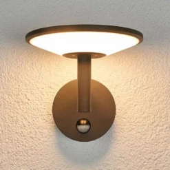 Fenia Aplique Pared Exterior W/Sensor Anthracite/Opal - Lucande -Iluminación Tienda De Ventas 42510965479934