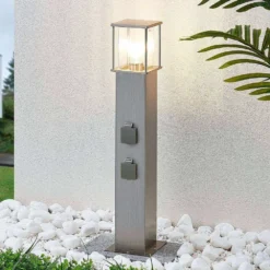 Caspa Lámpara Para Jardín Steel/Clear - Lindby -Iluminación Tienda De Ventas 42510965495463