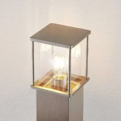 Caspa Lámpara Para Jardín Steel/Clear - Lindby -Iluminación Tienda De Ventas 42510965495464