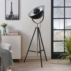 Muriel Lámpara De Pie Smart Home Black/Silver - Lindby -Iluminación Tienda De Ventas 42510965520655