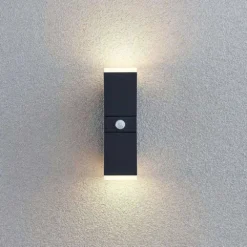 Sally Aplique De Pared Exterior W/Sensor Dark Grey/White - Lindby -Iluminación Tienda De Ventas 42510965543975