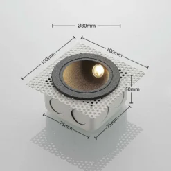 Pordis Empotrable Aplique De Pared Exterior Dark Grey - Lucande -Iluminación Tienda De Ventas 42510965558373