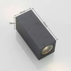 Lavina Up/Down Aplique Pared Exterior Dark Grey - Lucande -Iluminación Tienda De Ventas 42510965559434