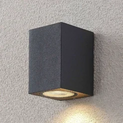 Lavina Down Aplique Pared Exterior Dark Grey - Lucande -Iluminación Tienda De Ventas 42510965559745
