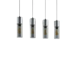 Eleen Lámpara Colgante Smoke/Chrome - Lindby