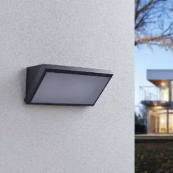 Abby Aplique De Pared Exterior W/Sensor Dark Grey/White - Lindby 8 Abby Aplique De Pared Exterior W/Sensor Dark Grey/White - Lindby -Iluminación Tienda De Ventas 42510965612413