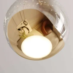 Hayley 1 Lámpara Colgante Ø9 Clear/Gold - Lucande -Iluminación Tienda De Ventas 42510965624394