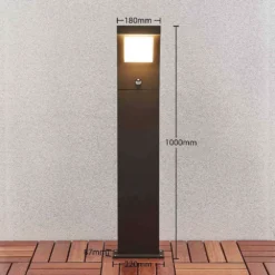 Advik Lámpara Para Jardín W/Sensor H100 Graphite - Arcchio 9 Advik Lámpara Para Jardín W/Sensor H100 Graphite - Arcchio -Iluminación Tienda De Ventas 42510965663834