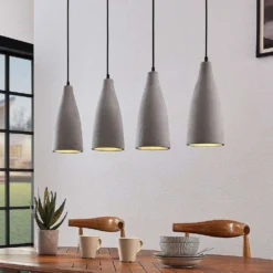 Sanne Lámpara Colgante Concrete - Lindby -Iluminación Tienda De Ventas 42510965673283
