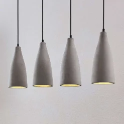Sanne Lámpara Colgante Concrete - Lindby -Iluminación Tienda De Ventas 42510965673286