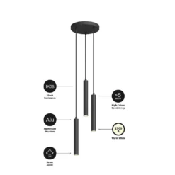 Franka Cluster Lámpara Colgante Black - Arcchio 8 Franka Cluster Lámpara Colgante Black - Arcchio -Iluminación Tienda De Ventas 42510965686463