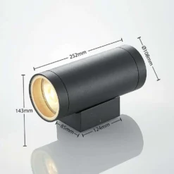 Thomke Aplique Exterior Dark Grey - Lucande -Iluminación Tienda De Ventas 42510965693224