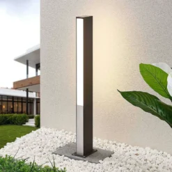 Aegisa Lámpara Para Jardín H80 Dark Grey/White - Lucande -Iluminación Tienda De Ventas 42510965734803