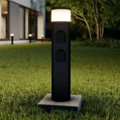 Corban LED Lámpara Para Jardín W/2 Power Strip Graphite - Lucande -Iluminación Tienda De Ventas 42510965738555