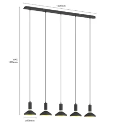 Jaika Lámpara Colgante Black/Gold - Arcchio -Iluminación Tienda De Ventas 42510965798886