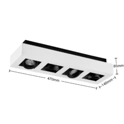 Vince 4 Lámpara De Techo Blanco/Negro - Arcchio 9 Vince 4 Lámpara De Techo Blanco/Negro - Arcchio -Iluminación Tienda De Ventas 42510965820004