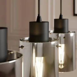 Kourtney Lámpara Colgante Black/Smoke - Lindby -Iluminación Tienda De Ventas 42510965852095