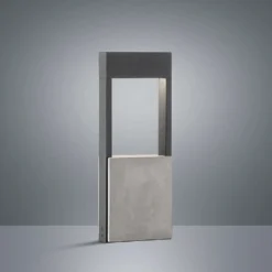 Tekiro Lámpara Exterior/Jardín H45 Grey - Lucande -Iluminación Tienda De Ventas 4251096587883lucande tekiro led sockellampe beton 45 cm3
