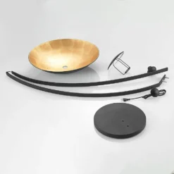 Emilienne Lámpara De Pie Black/Gold - Lindby -Iluminación Tienda De Ventas 42510965927716