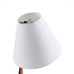 Jinda Lámpara De Sobremesa White/Wood - Lucande -Iluminación Tienda De Ventas 4251096593419jinda bordlampe4
