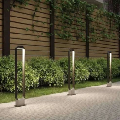 Belna Lámpara Exterior/Jardín H100 Grey/Graphite - Lucande -Iluminación Tienda De Ventas 4251911702606lucande belna led wegeleuchte 100 cm3