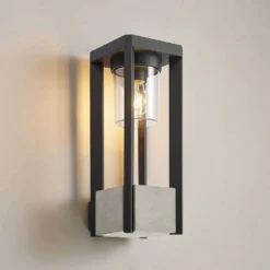 Kalisa Square Exterior Aplique De Pared Dark Grey - Lucande -Iluminación Tienda De Ventas 4251911703252lucande kalisa aussenwandleuchte eckig e273