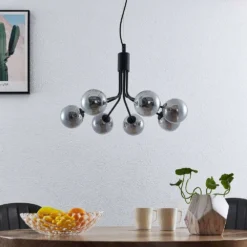 Wynina Lámpara Colgante Black/Smoke - Lucande -Iluminación Tienda De Ventas 42519117045183