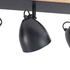 Colton 3 Lámpara De Techo Black/Gold - Lindby -Iluminación Tienda De Ventas 4251911709353colton loft 34