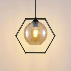 Dajanira Lámpara Colgante Amber/Black - Lindby -Iluminación Tienda De Ventas 4251911712995 4