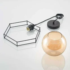 Dajanira Lámpara Colgante Amber/Black - Lindby -Iluminación Tienda De Ventas 4251911712995 5