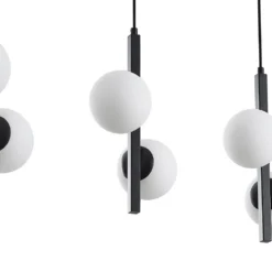 Emarin 3 Lámpara Colgante Black/Opal - Lucande -Iluminación Tienda De Ventas 42519117130606
