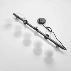 Emarin Long Lámpara Colgante Black/Opal - Lucande -Iluminación Tienda De Ventas 42519117130846