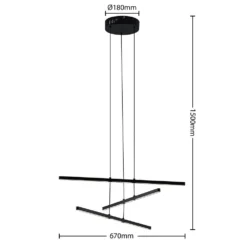 Satilum Lámpara Colgante Black - Lucande -Iluminación Tienda De Ventas 42519117131694