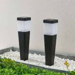 Hadrias Lámpara Solar Black/White - Lindby -Iluminación Tienda De Ventas 42519117132683